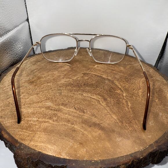 Horizon Eyewear Port Eyeglass Frames 55-19-142 Gold Wire Aviator Style - Picture 6 of 9